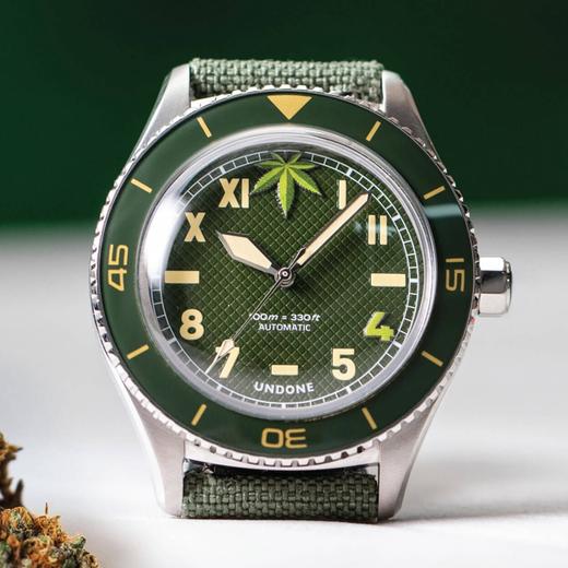 现货UNDONE加州面复古自动机械手表420夜光防水绿水鬼 商品图0