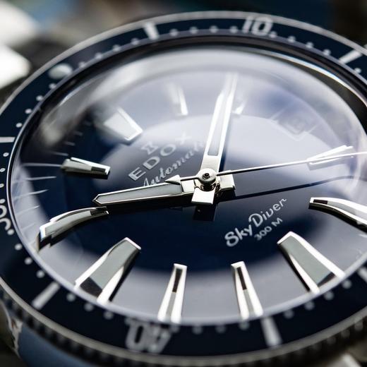 现货瑞士EDOX依度SkyDiver伞兵悍将38mm自动机械手表钢带夜光防水 商品图1
