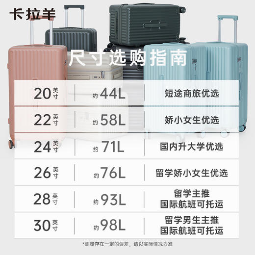 【三倍新国标】卡拉羊百褶魔方体行李箱纯PC抗摔防刮CX8118 G 商品图5