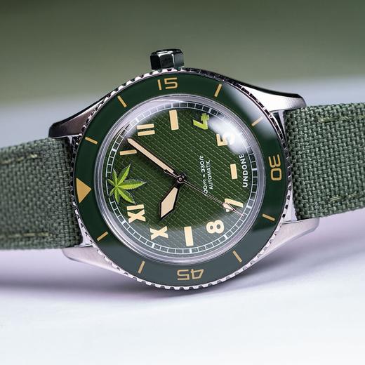 现货UNDONE加州面复古自动机械手表420夜光防水绿水鬼 商品图2