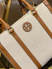 母亲节折扣￥1850🇺🇸直邮，Tory Burch/TB新款Blake帆布小号托特包，卡其色帆布拼皮~~可手提可斜挎，约25x19x11cm 商品缩略图1