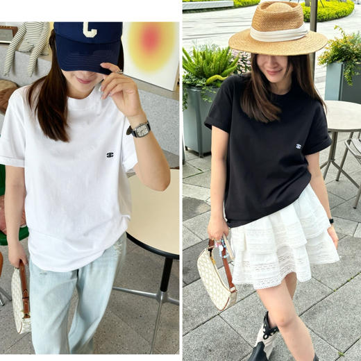 夏日折扣 2405223   凯旋门双C小刺绣T恤 商品图0