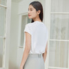 玳莎小盖袖圆领T恤女2024年夏季新款通勤上班纯色简约内搭棉上衣  EB32102 商品缩略图1