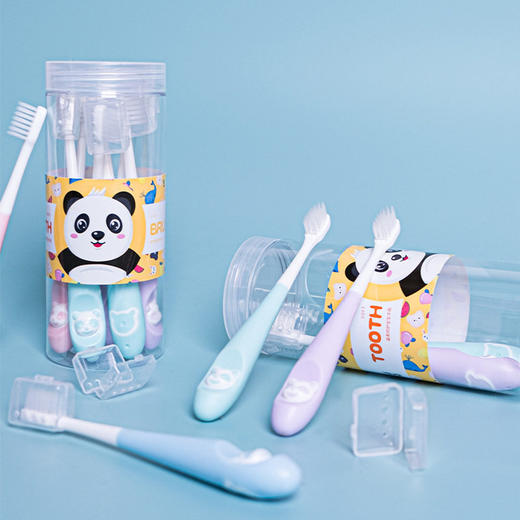  佐禧佑福儿童软毛牙刷四色6支桶装 商品图0
