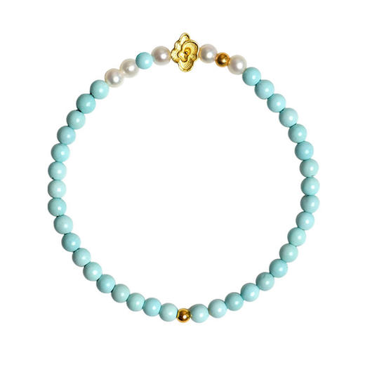 【经典】绿松石珍珠祥云百搭手链 颗颗精选 时尚简约 商品图4