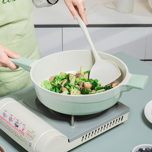 Debo德铂煎锅炒锅有钛不粘锅平底家用炒菜锅少油烟炉灶通用 费利昂 商品图5