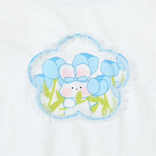 贝贝怡女童套装夏季薄款儿童衣服上衣裤子两件套透气短袖长裤T恤童装ZB2DT032 商品图5