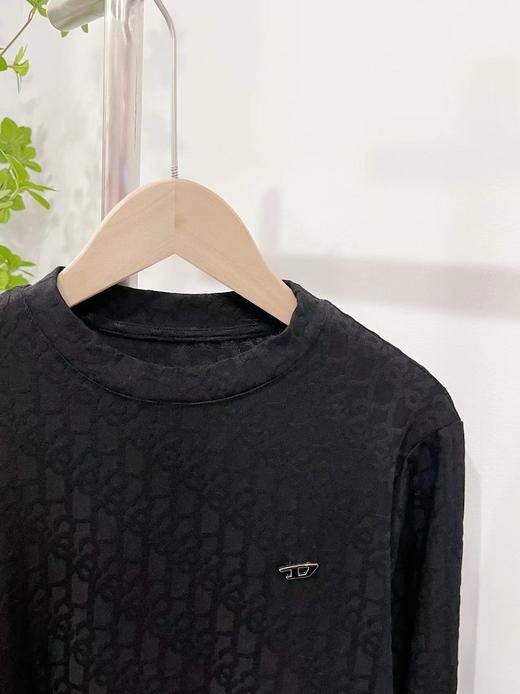 1-8869提花长袖暗纹小衫上衣-喜出 商品图1