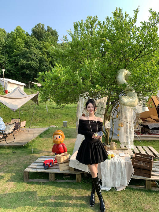 Read Nameless /参加圆子生日穿的小蛮腰黑裙（送黑色花苞短裤） 商品图5