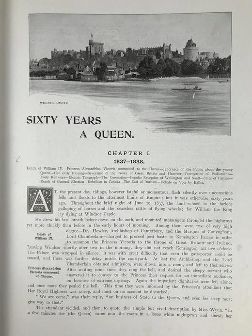 33.5*25.5cm！约1900年 维多利亚女王六十年 约400幅插图 真皮精装8开 商品图5