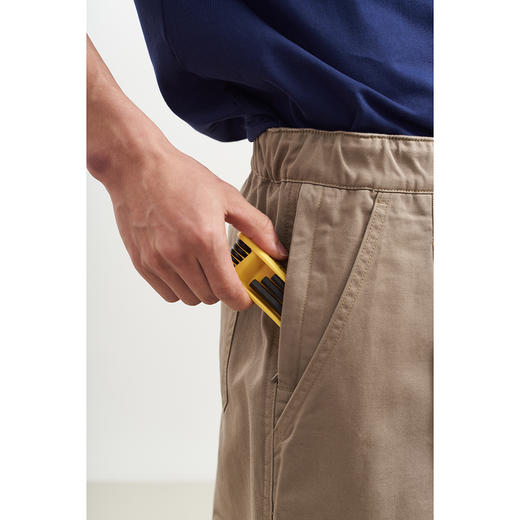 吃茶去chichaqu2024卡扣腰带锥形单褶长裤宽松全棉休闲复古百搭 商品图4