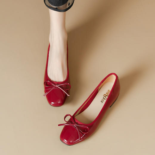 品质好货 | Safiya/索菲娅2024春百搭舒适蝴蝶结浅口芭蕾单鞋 SF41111743 商品图0