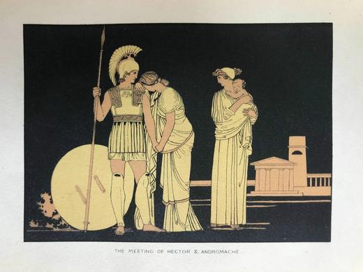 1878年 荷马史诗故事集 24幅插图 漆布精装32开 商品图8