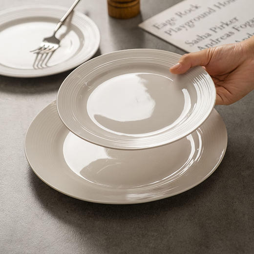 摩登主妇西餐盘家用陶瓷盘子高级感意面盘早餐碟子平盘菜盘牛排盘 商品图0