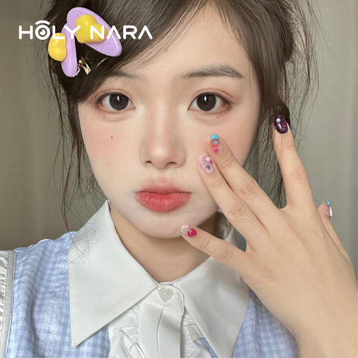 【半年抛】Holy Nara水奶冻蓝/棕 直径：14.0mm 含水38.5%（半年抛1片/盒 不同度数请拍两盒） 商品图2