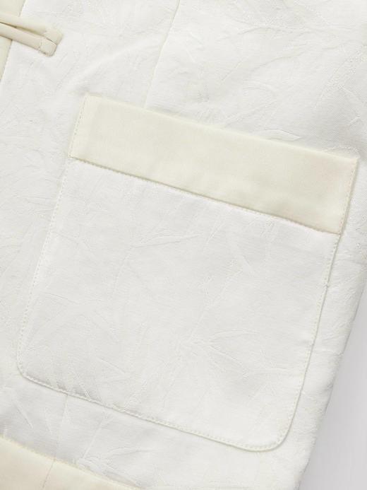 COCO ZONE2024"兰亭序美学“新中式国风短袖上衣复古盘扣提花外套CC1A0456 商品图6