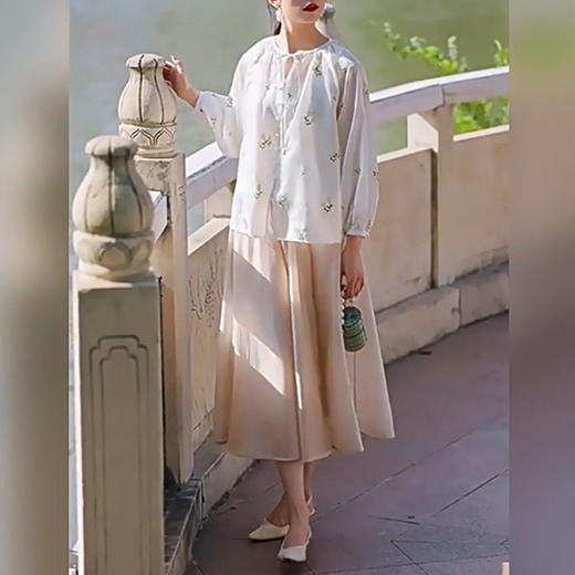 裁缝学苑AS96 系带灯笼袖v领衬衫纸样吊带套装小衫打版裁剪做衣服 商品图5