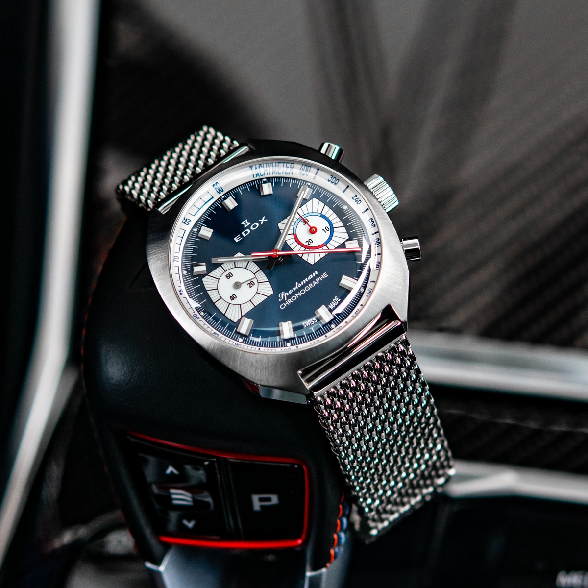 现货瑞士EDOX依度自动机械计时手表SPORTSMAN限量版男士复古防水