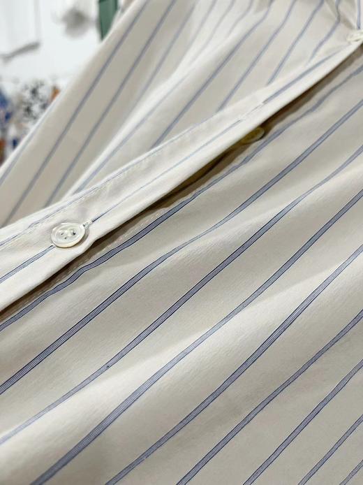 好看的哦~高品质质感条纹贝壳衬衫小衫上衣-喜出 商品图1