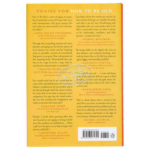 【中商原版】如何变老 从时尚博客中汲取大胆生活的教训 How to Be Old 英文原版 Lyn Slater 衰老与老化 生活百科 商品图1