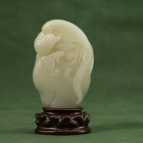 和田玉雕寿上加寿山子摆件