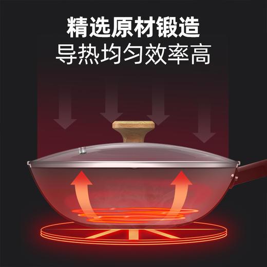 悦味无涂层传统铁锅老式炒锅家用不粘锅平底电磁炉燃气灶适用 商品图3