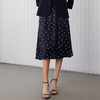 【桑蚕丝印花半裙】24年春夏女士新品100%桑蚕丝白点米格薄款半身包臀裙 商品缩略图0