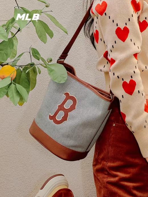 MLB官方男女情侣水桶包经典挎包时尚明星同款休闲百搭BMS07 商品图3