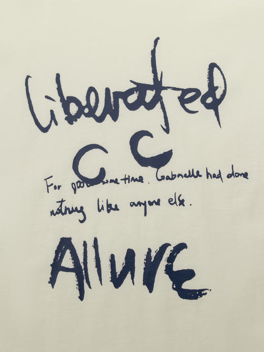 COCO ZONE"涂鸦T“夏季字母印花别致短袖T恤时尚圆领通勤休闲上衣CC2B0889 商品图5