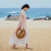 绽放旅行女装368+308朵/海边度假穿搭连衣裙苎麻手工蓝染苏木盘扣吊带 商品缩略图2