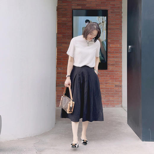 （老板私服改版）火桐hooton重磅亚麻赫本裙YT1032 商品图13