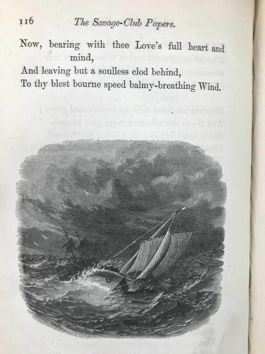 1868年 安德鲁·哈里代《野蛮人俱乐部》 10余幅精美插图 真皮精装26开 商品图7