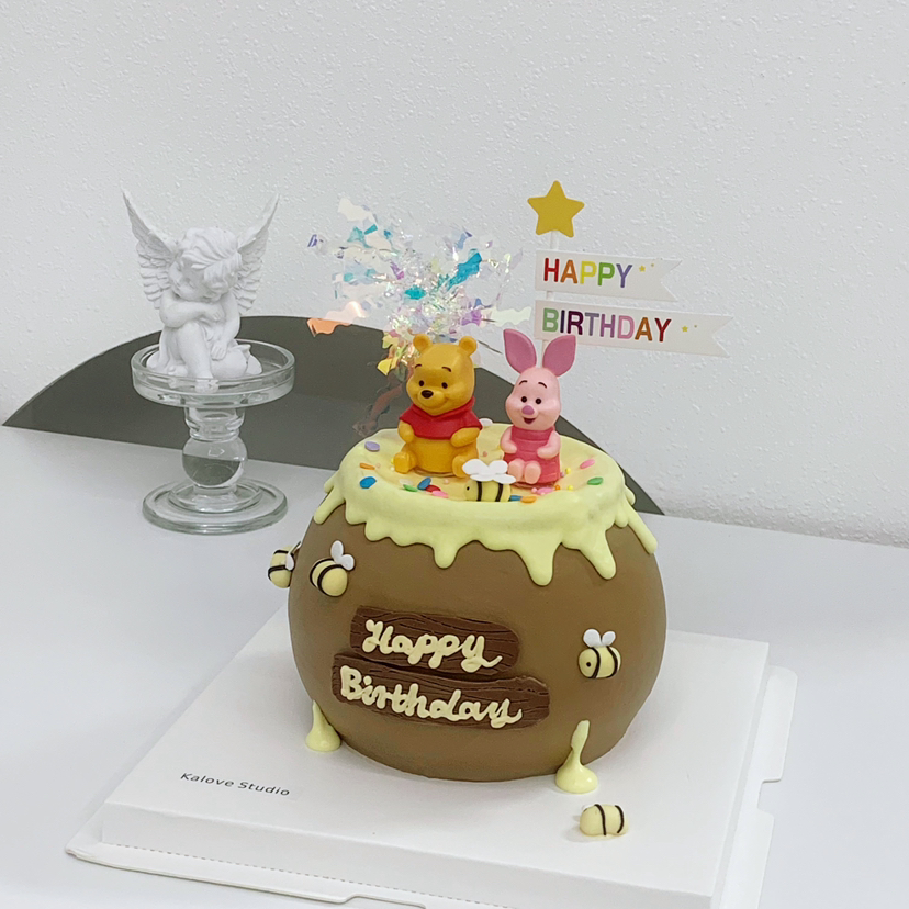 蜜罐里的小熊维尼女孩女生男孩蛋糕