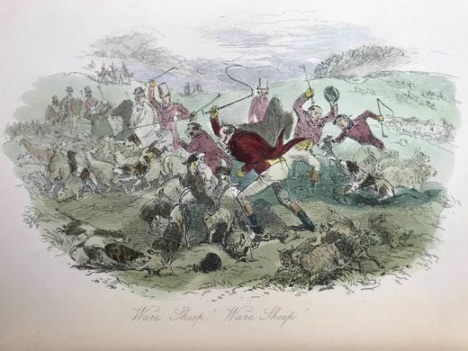 约19世纪后期 托马斯·斯科特《豪巴克农庄》 Phiz菲兹8幅彩色插图 漆布精装18开 商品图11