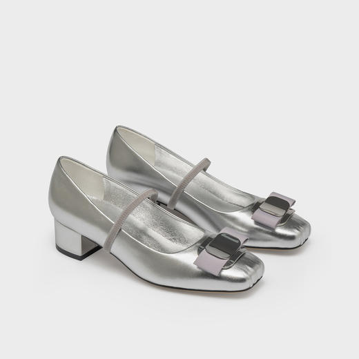 Julia Heuer 复古甜美玛丽珍粗跟鞋 商品图0