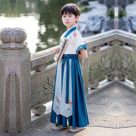 苏城纪童装汉服襦裙-青龙短袖 商品图1