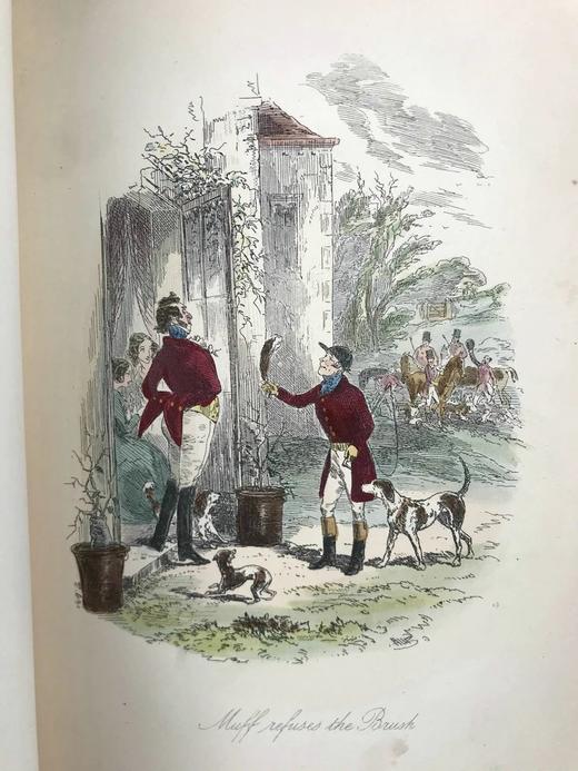 约19世纪后期 托马斯·斯科特《豪巴克农庄》 Phiz菲兹8幅彩色插图 漆布精装18开 商品图9