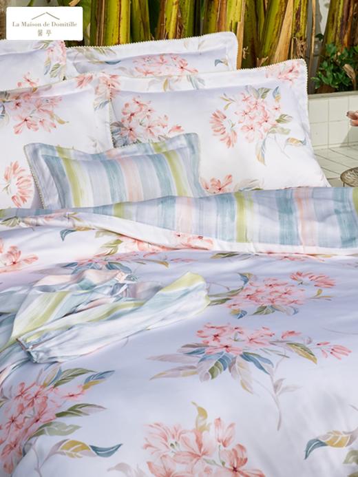 馨亭新品玫瑰印花双面兰精天丝四件套莱赛尔亲肤丝滑少女心狄安娜 商品图3