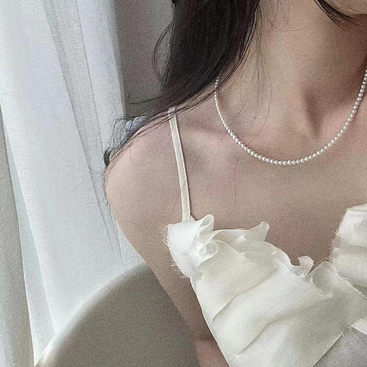 甄珠贝 520心动上新 转运珠9-10mm 搭配baby珠3-4mm，极强光，无暇，尖货品质，基本正圆，尾部纯银可调节链 商品图7