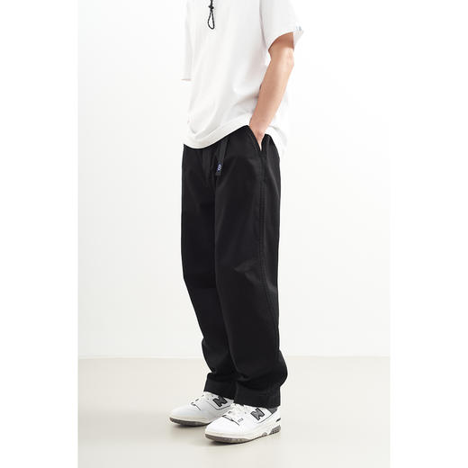 吃茶去chichaqu2024卡扣腰带锥形单褶长裤宽松全棉休闲复古百搭 商品图3