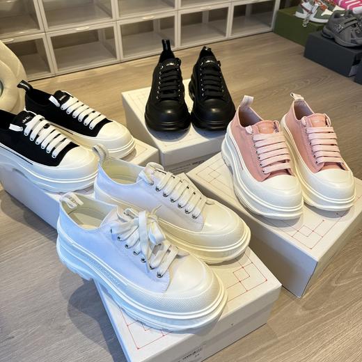 年后发！Alex**der McQ**en 亚历山大麦昆 Treat Slick PUT 系带帆布及踝复古鞋！男女同款 商品图0
