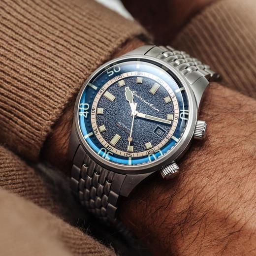 英国SPINNAKER三角帆复古潜水机械自动手表Bradner钢带夜光水鬼 商品图2