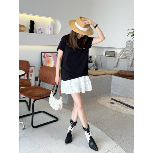 夏日折扣 2405223   凯旋门双C小刺绣T恤 商品图4