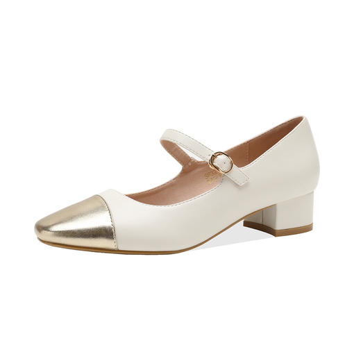 品质好货 | Safiya索菲娅2023新款二层羊皮粗跟复古玛丽珍鞋方头单鞋SF32115708 商品图9