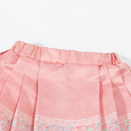 贝贝怡童装女童短袖套装马面裙中国风两件套2024夏季新款t恤短裙ZB2DT030 商品图5