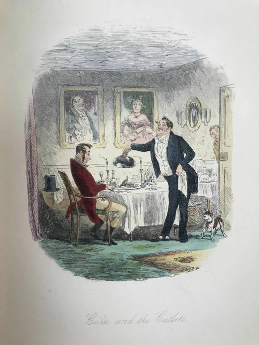 约19世纪后期 托马斯·斯科特《豪巴克农庄》 Phiz菲兹8幅彩色插图 漆布精装18开 商品图7