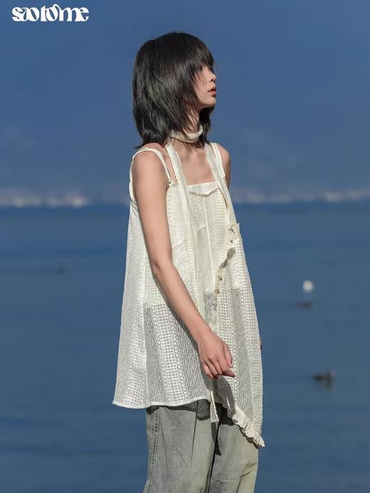 早乙女惠子saotome/STMQZ242004/日系蕾丝花边拼接吊带裙叠穿内搭连衣裙 商品图0