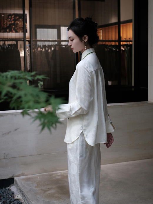 盛唐婧 |桑蚕丝团团圆圆中式直筒裤（拉链款） 商品图8