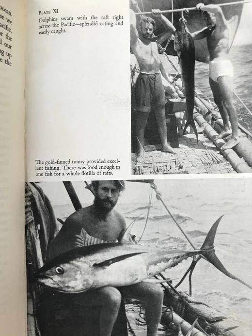 1950年 托尔·海尔达尔《孤筏重洋》 18幅插图 布面精装大32开 商品图13