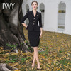 IWY/高端黑色西装半裙职业女裙套装西装裙夏七分袖气质优雅CS1984 商品缩略图0